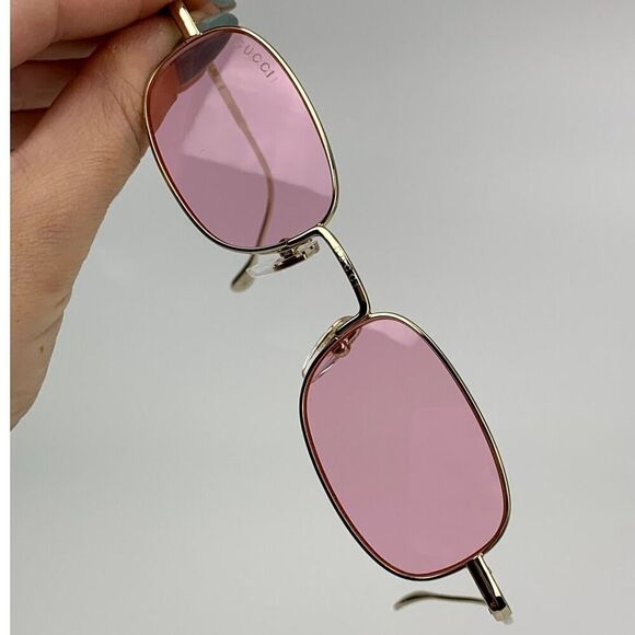 NEW Gucci Sunglasses GG1648S 005 Gold Pink Unisex Authentic - Picture 3 of 13
